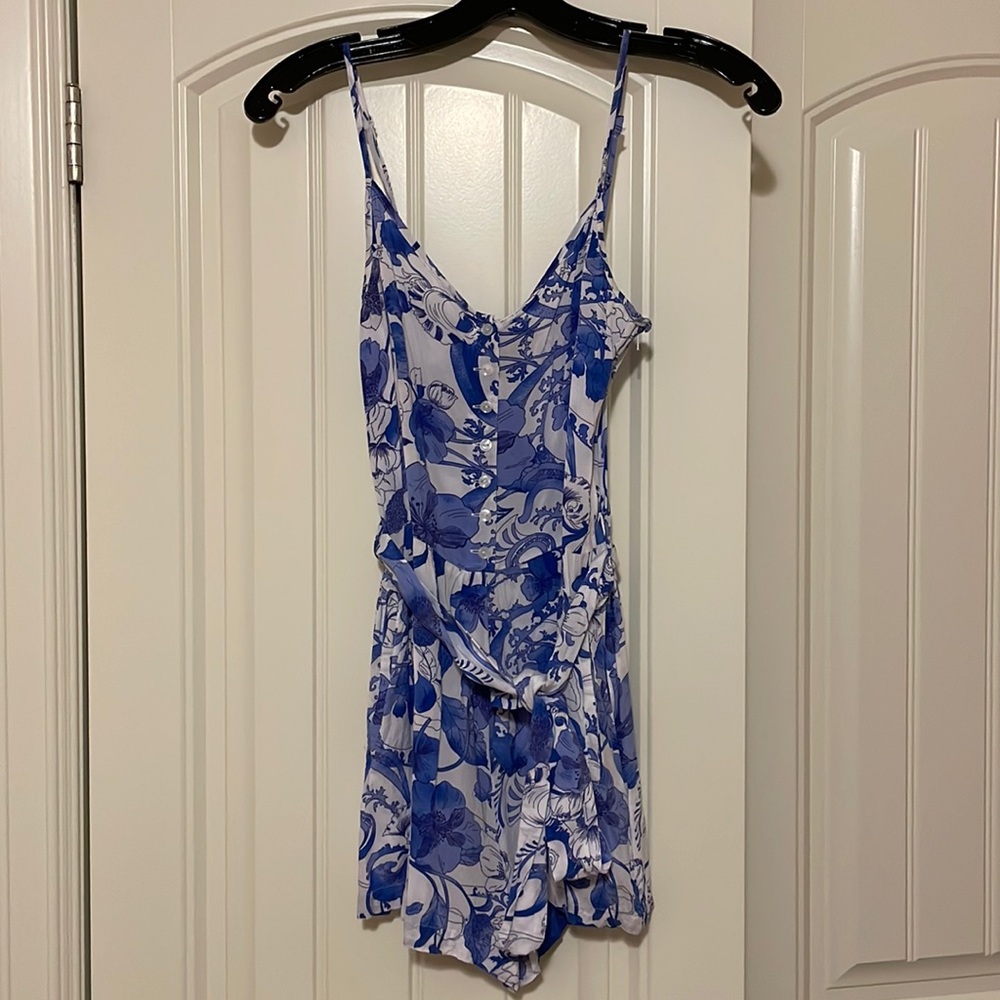 H&M Blue Floral Romper